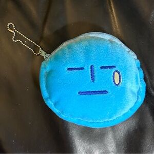 Blue padded EMOJI zipped pouch 4-1/2” x 4”